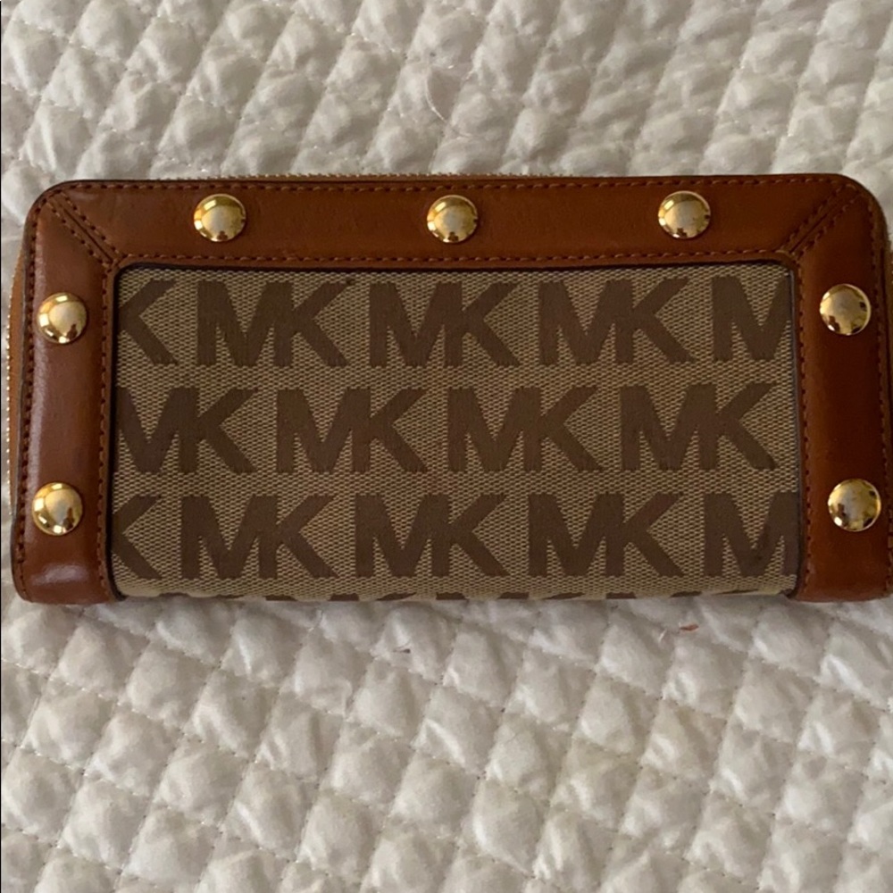 Michael Kors gold studded wallet